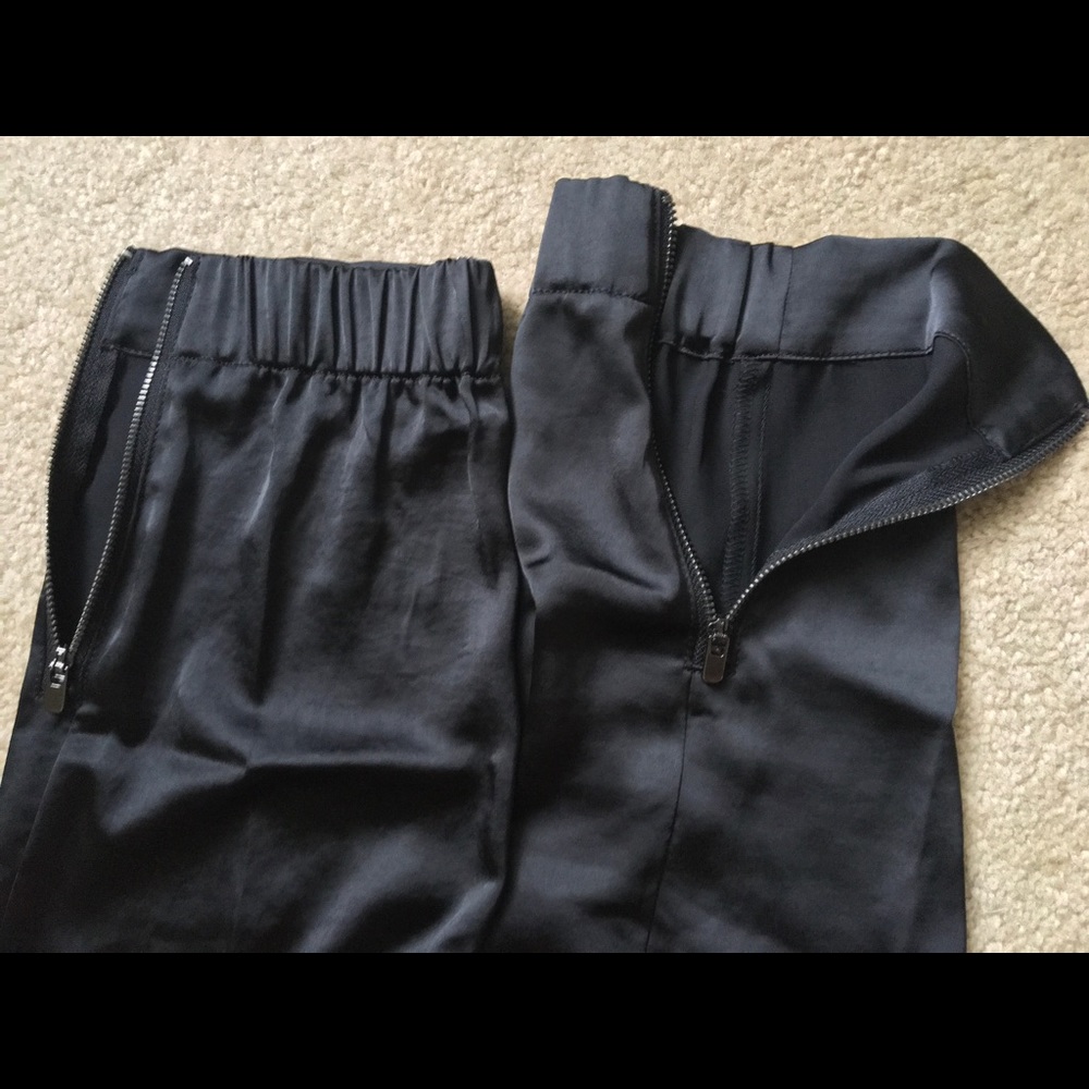 🌃NWT! Sporty CHIC BLK Satin Jogger - Picture 7 of 16